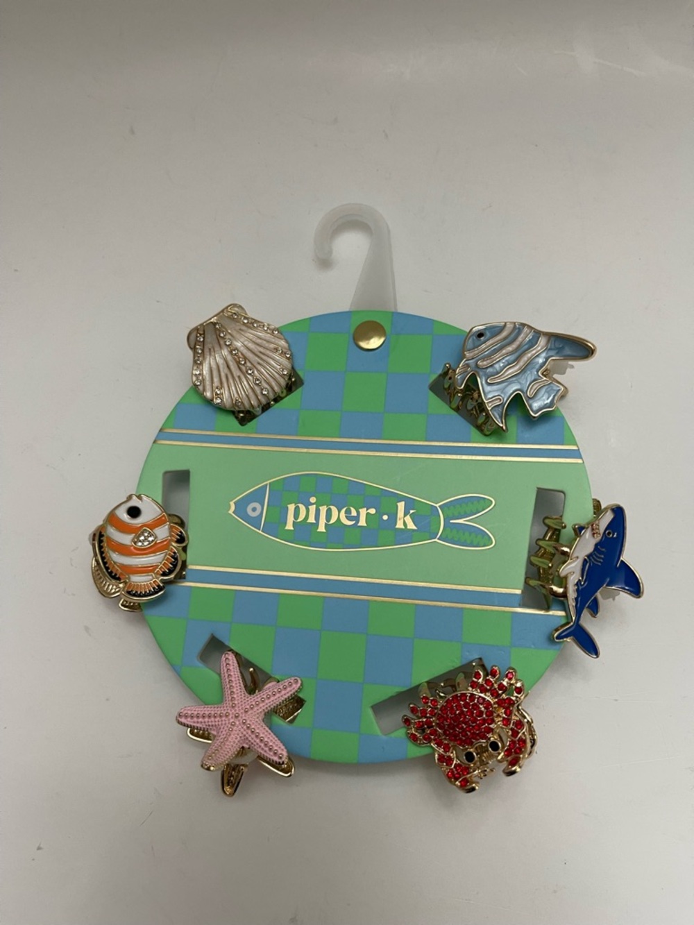 Piper K Set of 7 Ocean-Themed Decorative Hair Clips
